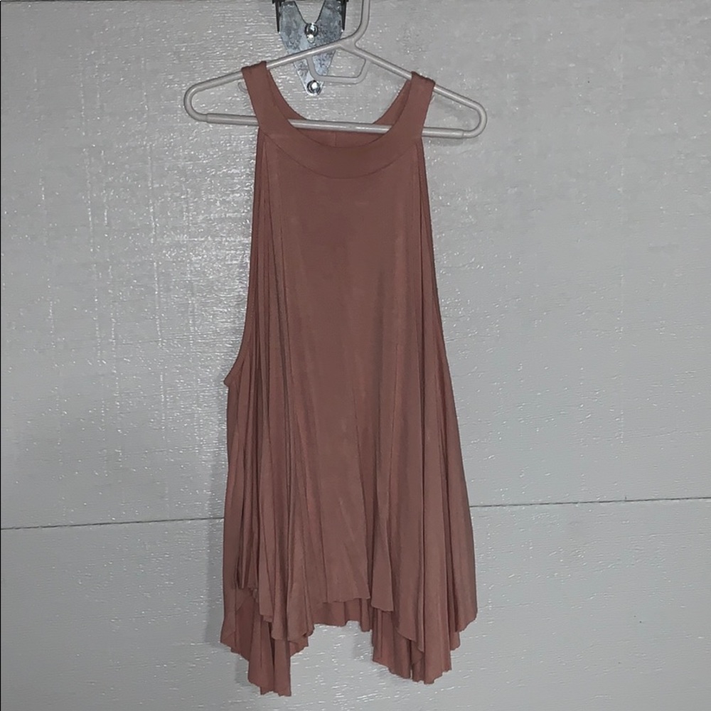 High neck flowy tank